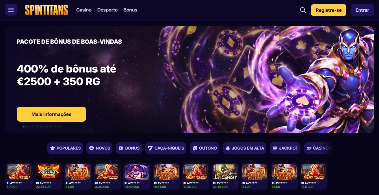 Página principal de Spintitans — imagem ilustrativa